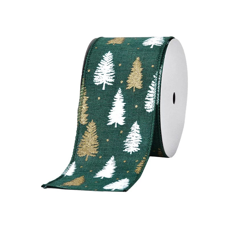 2.5Inch(63mm) 10Yards Christmas Wired Edge Ribbon, 24 Styles Available. Christmas wired edge ribbon, ideal for Christmas tree decoration, gift wrapping and festive floral arrangements.