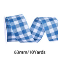 2.5 Inch (63mm), 10 Yards Fine Linen Plaid Cuff Ribbon. Perfect for festive decorative bows, wreath making, gift wrapping and home decoration.
