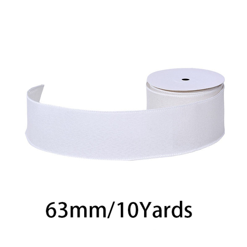 27 Colors Available Linen Craft Ribbon, 63mm Wide, 10 Yards per Roll, Fine Grain / Coarse Grain Options, Suitable for DIY Crafts and Gift Wrapping.