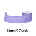 27 Colors Available Linen Craft Ribbon, 63mm Wide, 10 Yards per Roll, Fine Grain / Coarse Grain Options, Suitable for DIY Crafts and Gift Wrapping.