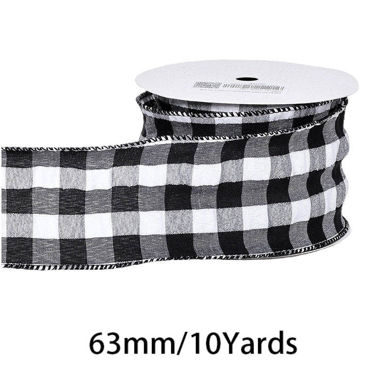 2.5Inch(63mm) 10Yards Bubble Gingham Ribbon, 9 Colors Available. Bubble check plaid ribbon, suitable for gift wrapping, festival decoration, floral arrangement and DIY crafts.