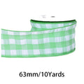2.5Inch(63mm) 10Yards Bubble Gingham Ribbon. Bubble check plaid ribbon, suitable for gift wrapping, festival decoration, floral arrangement and DIY crafts.