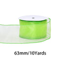 2.5Inch (63mm) 10Yards Crystal Organza Ribbon. Ideal for gift wrapping, wedding & party decor, bow making and floral decoration.