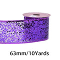 2.5 Inch (63mm) x 10 Yards/Roll Sequin Wired Edge Ribbon, Hollow Out Sparkling Design, for Christmas, Halloween, Thanksgiving, Valentine's Day, Gift Wrapping and DIY Crafts