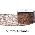 2.5 Inch (63mm) x 10 Yards/Roll Glitter Mesh Ribbon, Hollow Out Sparkling Design, for Christmas, Halloween, Thanksgiving, Valentine's Day, Gift Wrapping and DIY Crafts