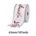 2.5 Inch (63mm) 10 Yards Christmas Wired Edge Ribbon. Perfect for Christmas tree decor, gift wrapping and festive floral arrangements.