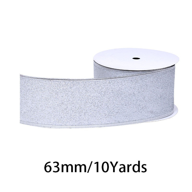 2.5Inch(63mm) 10Yards Shimmer Metallic Ribbon, 8 Colors Available. Shiny metallic ribbon, perfect for festival decoration, gift wrapping, DIY crafts and floral arrangement.