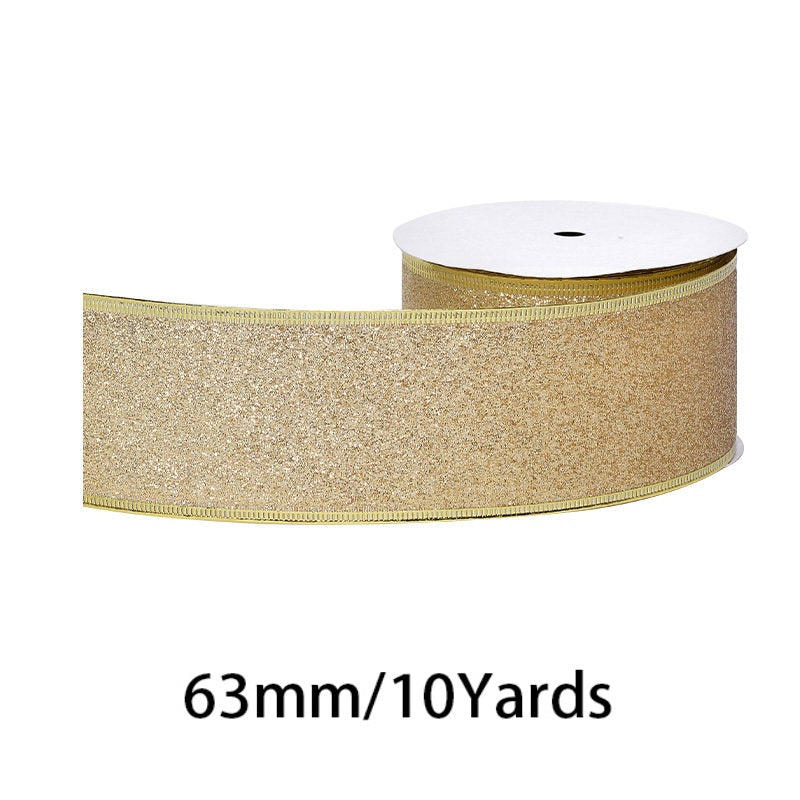 2.5Inch(63mm) 10Yards Shimmer Metallic Ribbon, 8 Colors Available. Shiny metallic ribbon, perfect for festival decoration, gift wrapping, DIY crafts and floral arrangement.