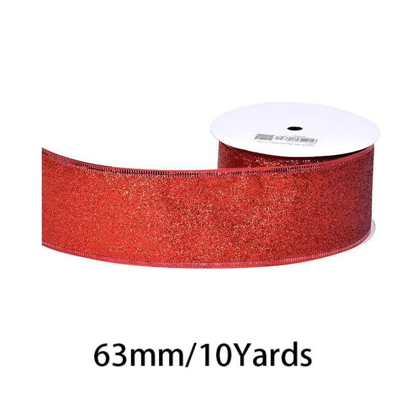 2.5Inch(63mm) 10Yards Shimmer Metallic Ribbon, 8 Colors Available. Shiny metallic ribbon, perfect for festival decoration, gift wrapping, DIY crafts and floral arrangement.