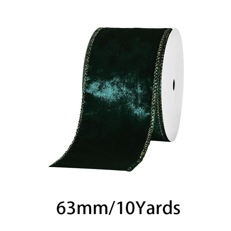 2.5Inch(63mm) 10Yards Christmas Wired Edge Ribbon, 24 Styles Available. Christmas wired edge ribbon, ideal for Christmas tree decoration, gift wrapping and festive floral arrangements.