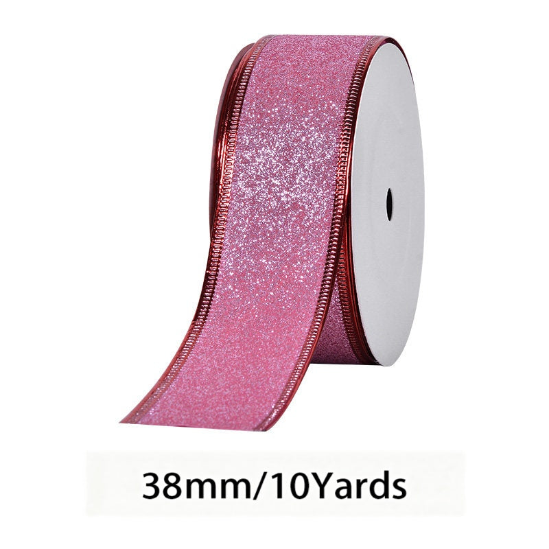 2.5Inch(63mm) 10Yards Christmas Wired Edge Ribbon, 24 Styles Available. Christmas wired edge ribbon, ideal for Christmas tree decoration, gift wrapping and festive floral arrangements.