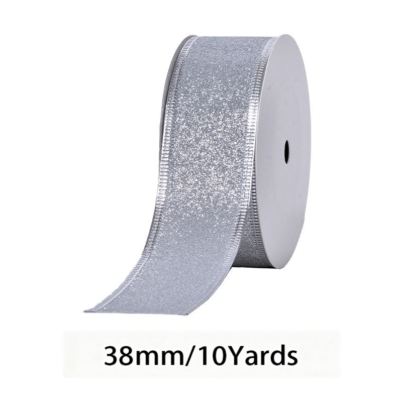 2.5Inch(63mm) 10Yards Christmas Wired Edge Ribbon, 24 Styles Available. Christmas wired edge ribbon, ideal for Christmas tree decoration, gift wrapping and festive floral arrangements.