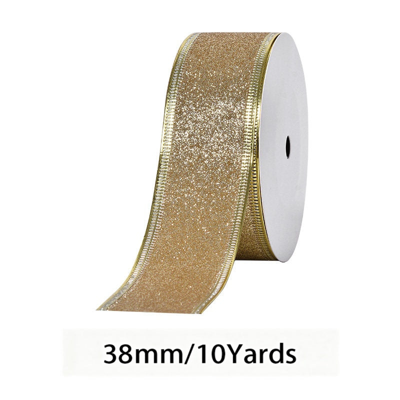 2.5Inch(63mm) 10Yards Christmas Wired Edge Ribbon, 24 Styles Available. Christmas wired edge ribbon, ideal for Christmas tree decoration, gift wrapping and festive floral arrangements.