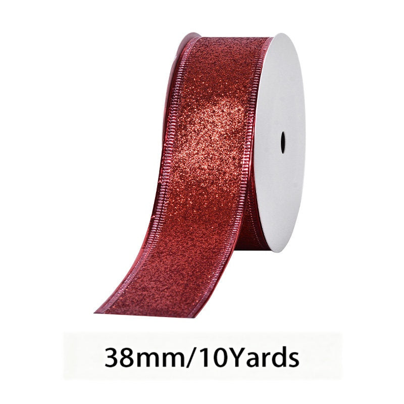 2.5Inch(63mm) 10Yards Christmas Wired Edge Ribbon, 24 Styles Available. Christmas wired edge ribbon, ideal for Christmas tree decoration, gift wrapping and festive floral arrangements.