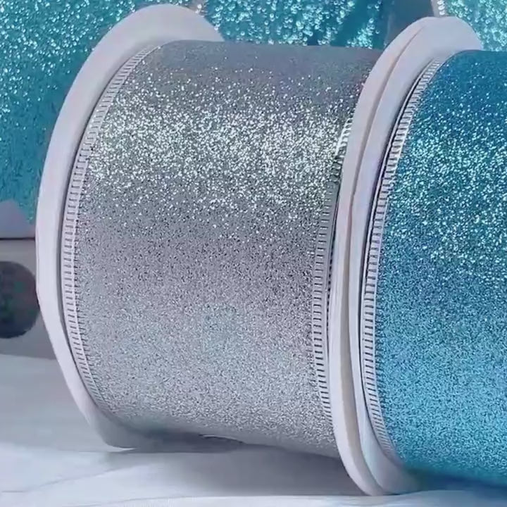 2.5Inch(63mm) 10Yards Shimmer Metallic Ribbon, 8 Colors Available. Shiny metallic ribbon, perfect for festival decoration, gift wrapping, DIY crafts and floral arrangement.